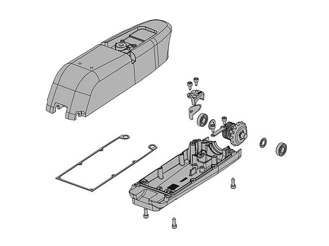 FAAC FAAC 63000569 Gruppo Corpi Corpo Alluminio Per Motore 413 415 2015 Ricambio