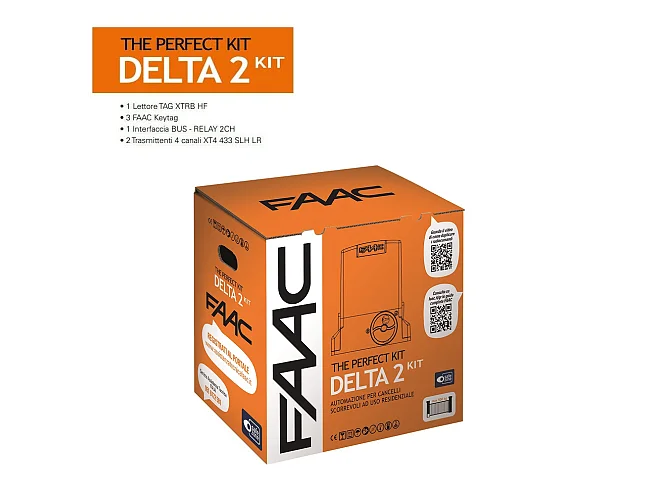 FAAC Kit Automazione Cancello Scorrevole 500Kg FAAC DELTA2 KIT 230V PERFECT 105914 DELTA 2