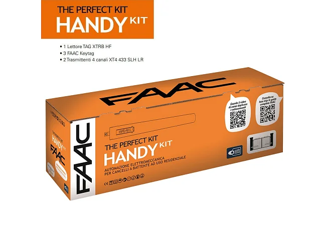FAAC FAAC HANDY KIT 24V PERFECT 105915 Kit Automazione Cancello Anta a Battente