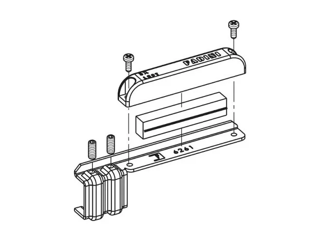 FADINI FADINI 624114 Completo Staffa Finecorsa Magnetico Sx JUNIOR 624 Ricambio Originale