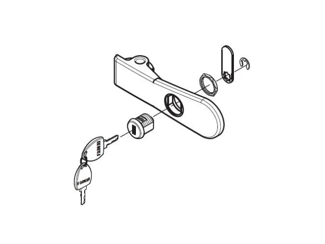 FADINI FADINI 633121 Maniglia Sblocco Completa Con Serratura Wa7001 JUNIOR 633 624