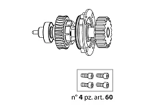 FADINI FADINI 115508 Albero Di Trascinamento Completo Nyota 115 Nyota 115 evo Ricambio