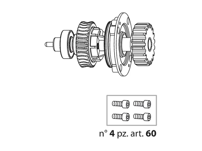 FADINI FADINI 115508 Albero Di Trascinamento Completo Nyota 115 Nyota 115 evo Ricambio