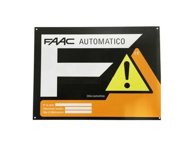 FAAC FAAC 732106 Cartello Monitore Mcf Targa Per Segnalazione Cancello Automatico