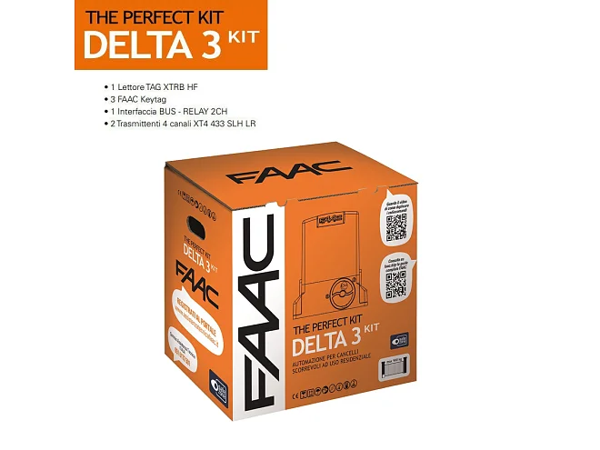FAAC FAAC DELTA 3 KIT 230V PERFECT 105918 Kit Automazione Cancello Scorrevole 900Kg