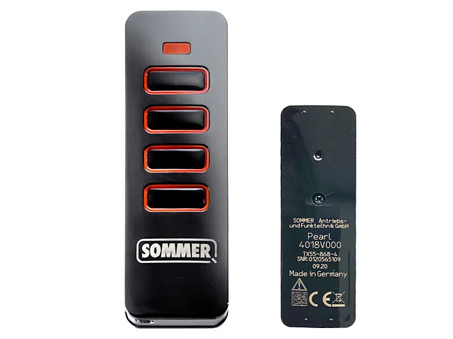 SOMMER SOMMER PEARL NERO ROSSO 4018V000 FM 868,8 MHz Radiocomando Telecomando 4 Canali