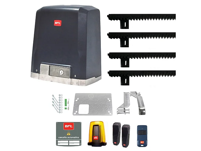 BFT BFT DEIMOS BT KIT B600 2618190 Con 4 MT Cremagliera Automazione 24V 600 Kg Per Cancelli Scorrevoli
