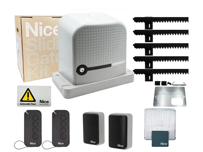 NICE NICE RBS400BDKCE ROBUS RBS 400 Kit Con 5 Mt Cremagliera Automazione Per Cancelli Scorrevoli 400kg 24v