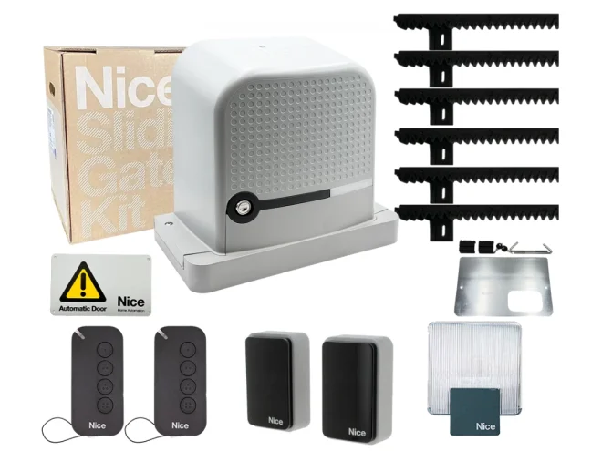 NICE NICE RBS600BDKCE Kit Con 6 MT Cremagliera Automazione Per Cancelli Scorrevoli ROBUS RBS 600 600kg 24v