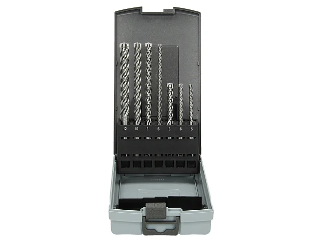 Hikoki Hikoki 783391 Kit Punte SDS-Pluscon placchetta monoblocco 4 taglienti (7 pezzi) 5/6/8 x 115 mm 6/8/10/12 x 165 mm