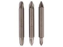 Hikoki Hikoki 4100307 3 inserti 1/4'' doppio Phillips/Pozidrive PH1/PZ1, PH2/PZ2, PH3/PZ3, 60mm