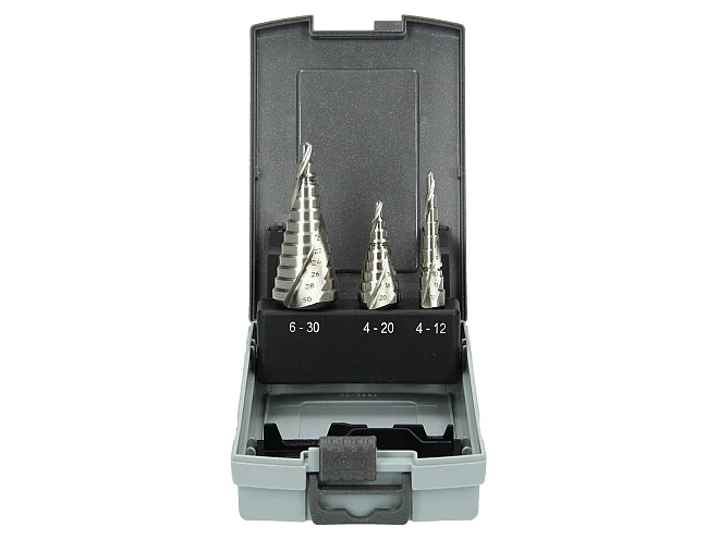 Hikoki Hikoki 780109 Kit frese a gradino a spirale HSS (3 pz.) 4-12 / 4-20 / 6-30 mm