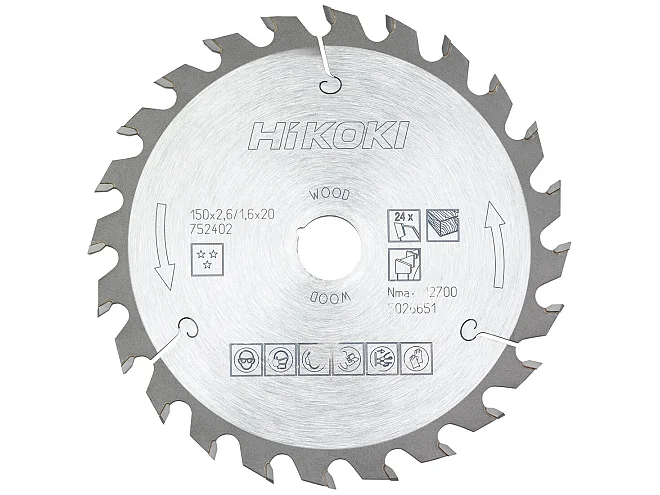 Hikoki Hikoki 752402 Lama per legno 150x20/16xZ24 denti alternati