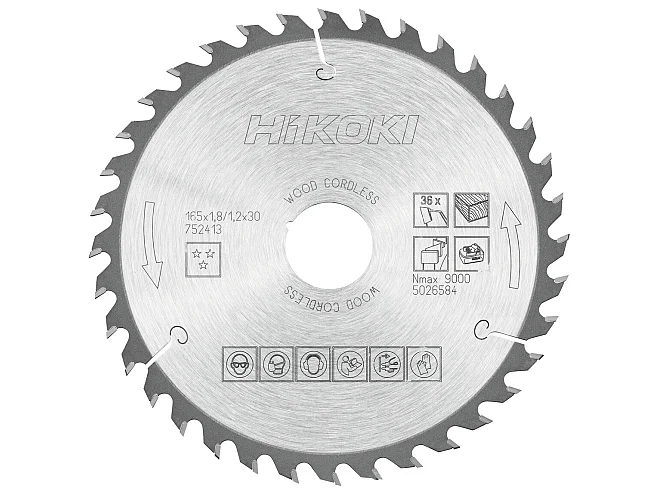 Hikoki Hikoki 752413 Lama per legno 165x30/20 Z36 dente piatto/alternato