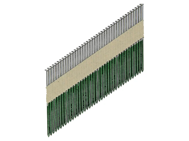 Hikoki Hikoki 753636 2500 chiodi a stecca 34° a mezza testa 3,1 x 90 mm, gambo anellato, lucidi