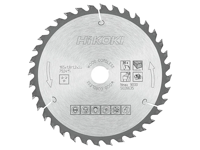 Hikoki Hikoki 752415 Lama per legno 165x20 Z36 dente piatto/alternato