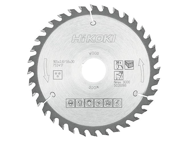 Hikoki Hikoki 752417 Lama per legno 165x30/20 Z36 denti alternati