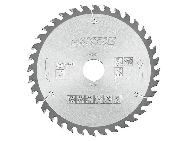 Hikoki Hikoki 752432 Lama per legno 185x30xZ36 denti alternati
