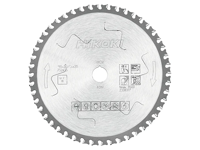 Hikoki Hikoki 752435 Lama per ceramica INOX 185x20 Z48 dente piatto/trapezoidale