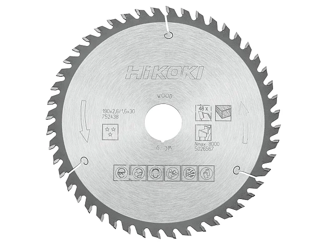 Hikoki Hikoki 752438 Lama per legno 190x30xZ48 denti alternati