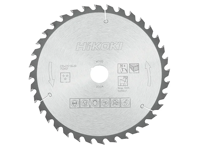 Hikoki Hikoki 752457 Lama per legno 235x30 Z36 denti alternati