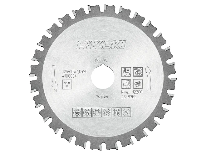 Hikoki Hikoki 4100034 Lama acciaio 125x20 Z28 dente piatto/trapezoidale