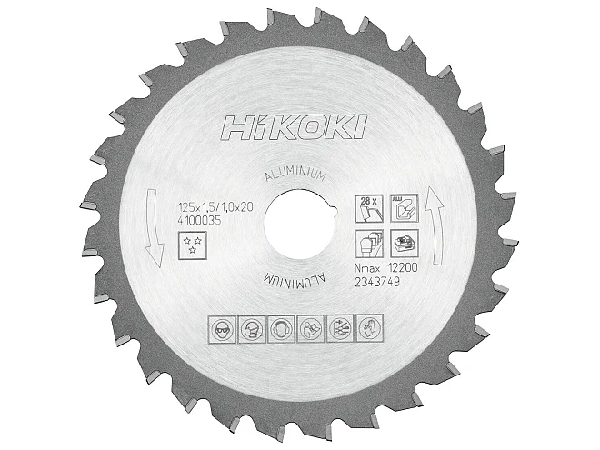 Hikoki Hikoki 4100035 Lama laminati alluminio 125x20 Z28 dente trapezoidale/piatto