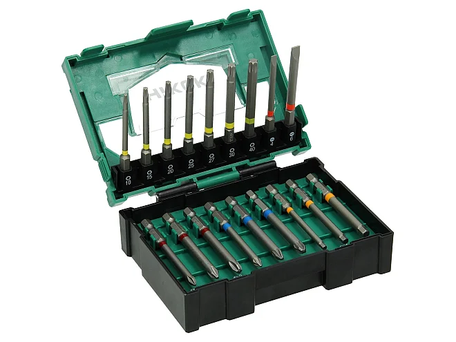 Hikoki Hikoki 40030022 Box inserti 1/4'', 18 pezzi, 75mm, a impatto, misura II