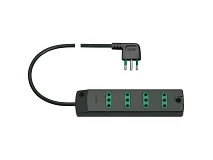 VIMAR Vimar 00401.CC Presa mult. 4P11 + S11 90° nero
