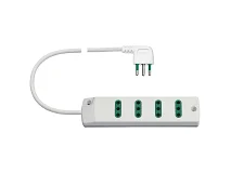 VIMAR Vimar 00401.CC.B Presa mult. 4P11 + S11 90° bianco