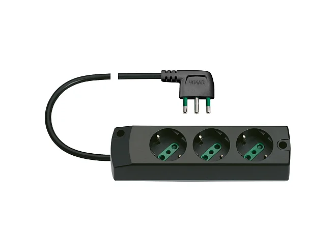 VIMAR Vimar 00413.CC Presa mult. 3P30+S17 90° nero