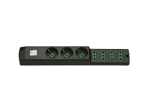 VIMAR Vimar 00425.NC Presa mult. 3P30+4P17/11+int. nero