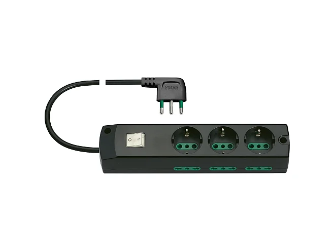 VIMAR Vimar 00437.CC Presa mult.3P30+6P17/11+int.+S1790°nero