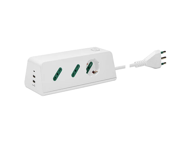 VIMAR Vimar 00604.CC.B Presa scrivania 1univ+2P17/11+3USB+S17 b