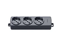 VIMAR Vimar 01287.NC Presa multipla 3 universale nero