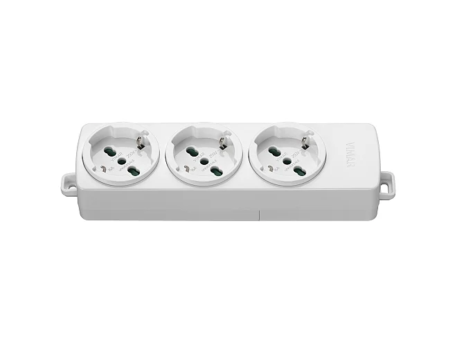 VIMAR Vimar 01287.NC.B Presa multipla 3 universale bianco
