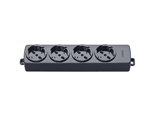 VIMAR Vimar 01291.NC Presa multipla 4 universale nero