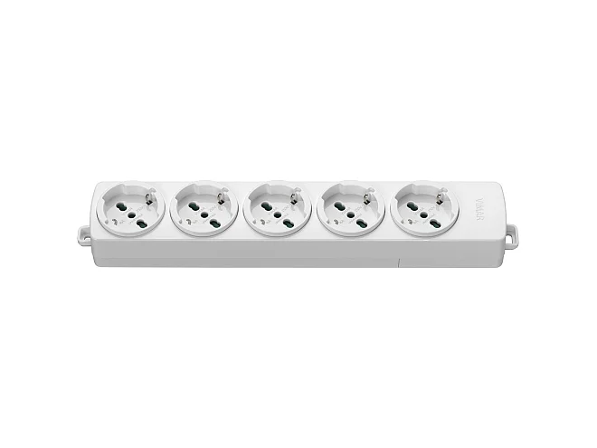 VIMAR Vimar 01293.NC.B Presa multipla 5 universale bianco