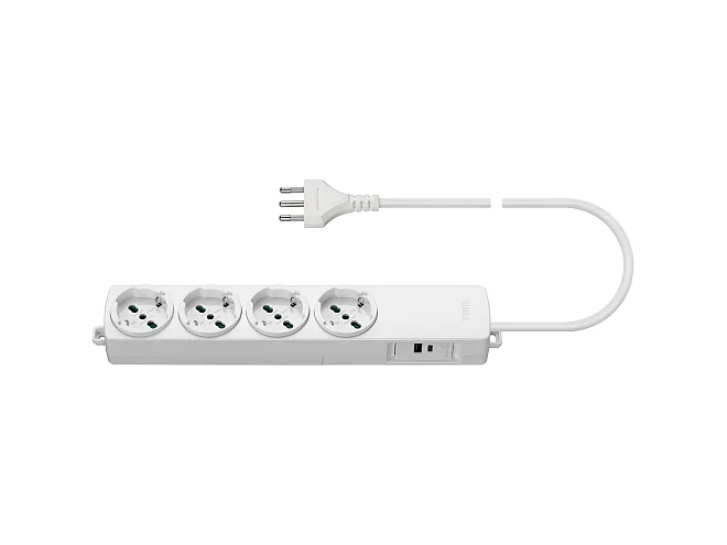 VIMAR Vimar 01296.2USB.CC.B Presa multipla 4 univ.+USBA+USBC bianco