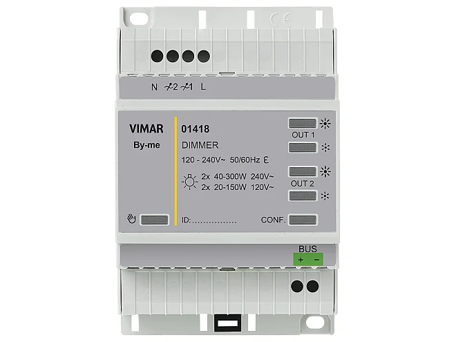 VIMAR Vimar 01418 Dimmer domotico 2 OUT 200W LED 120-240V