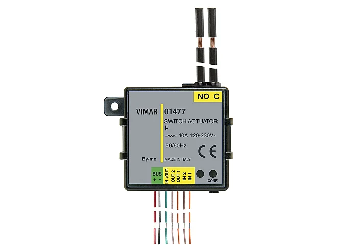 VIMAR Vimar 01477 Modulo domotico 2in 3out (1 relè+2 LED)