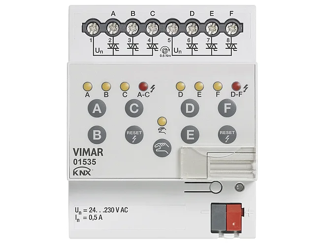 VIMAR Vimar 01535 Attuatore elettrovalvole 6 out 230V KNX