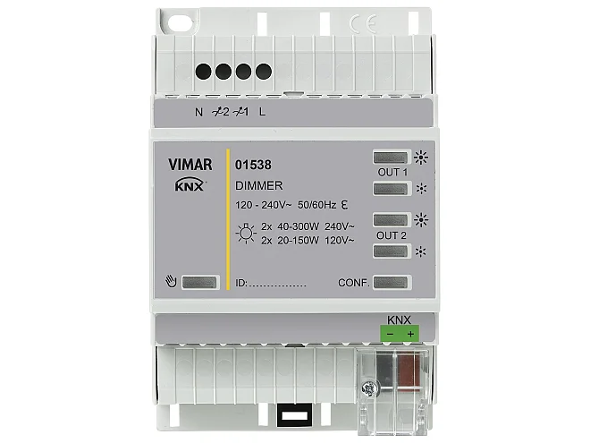 VIMAR Vimar 01538 Dimmer KNX 2 OUT 200W LED 120-240V