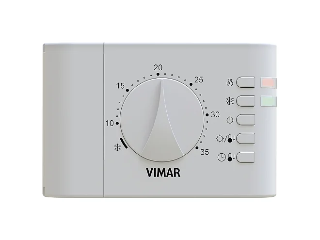 VIMAR Vimar 02900.1 Termostato rotella parete batt. bianco