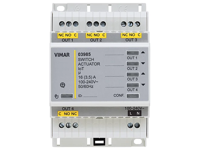 VIMAR Vimar 03985 Attuatore multif. 4out relè connesso IoT