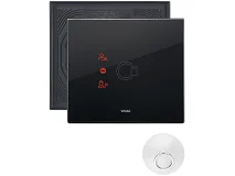 VIMAR Vimar 0K21666.76.02 Placca 3M transponder nero diamante IP55