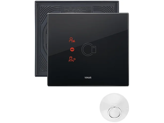 VIMAR Vimar 0K21666.76.02 Placca 3M transponder nero diamante IP55