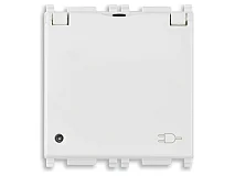 VIMAR Vimar 14210.C.AB Presa 2P+T 16A univ.+coper. antib.bianco