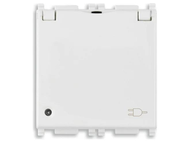VIMAR Vimar 14210.C.AB Presa 2P+T 16A univ.+coper. antib.bianco