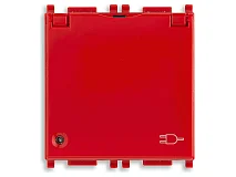 VIMAR Vimar 14210.C.AB.R Presa 2P+T 16A univ.+coper. antib.rosso
